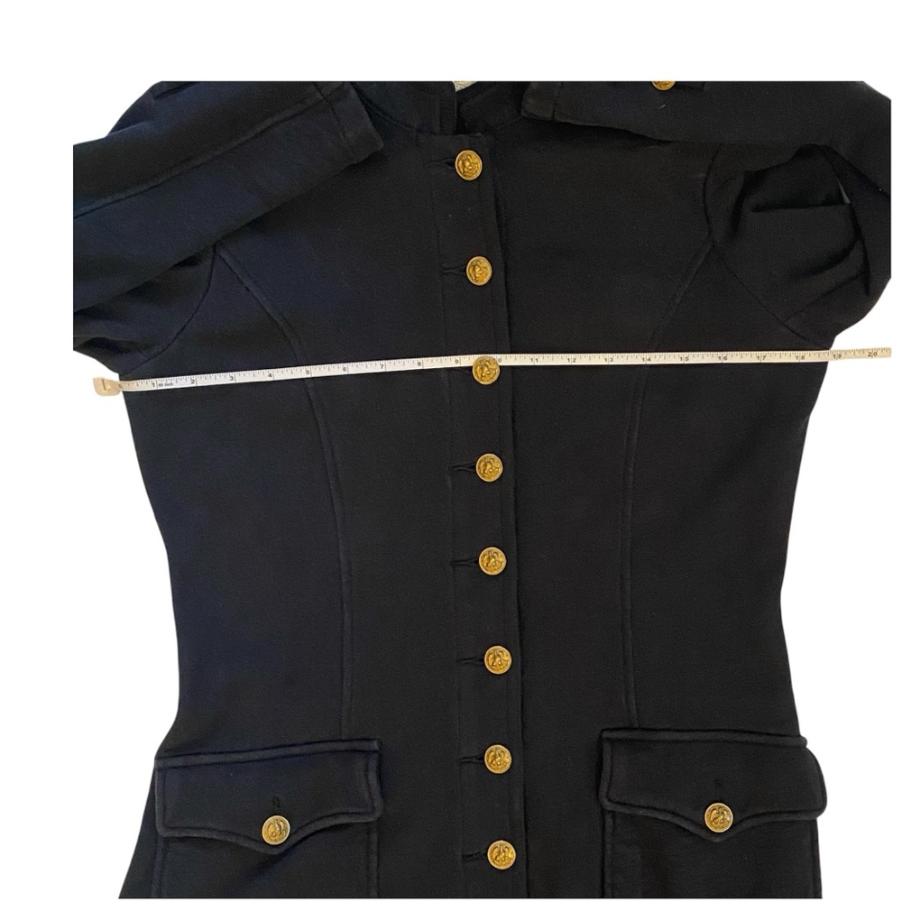 Rare Denim & Supply Ralph Lauren Cotton Military Officer Coat Peplum Jacket L - Picture 14 of 16